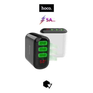 Hoco HK1 - ปลั๊กชาร์จโทรศัพท์มือถือ 3 ช่อง USB 5A