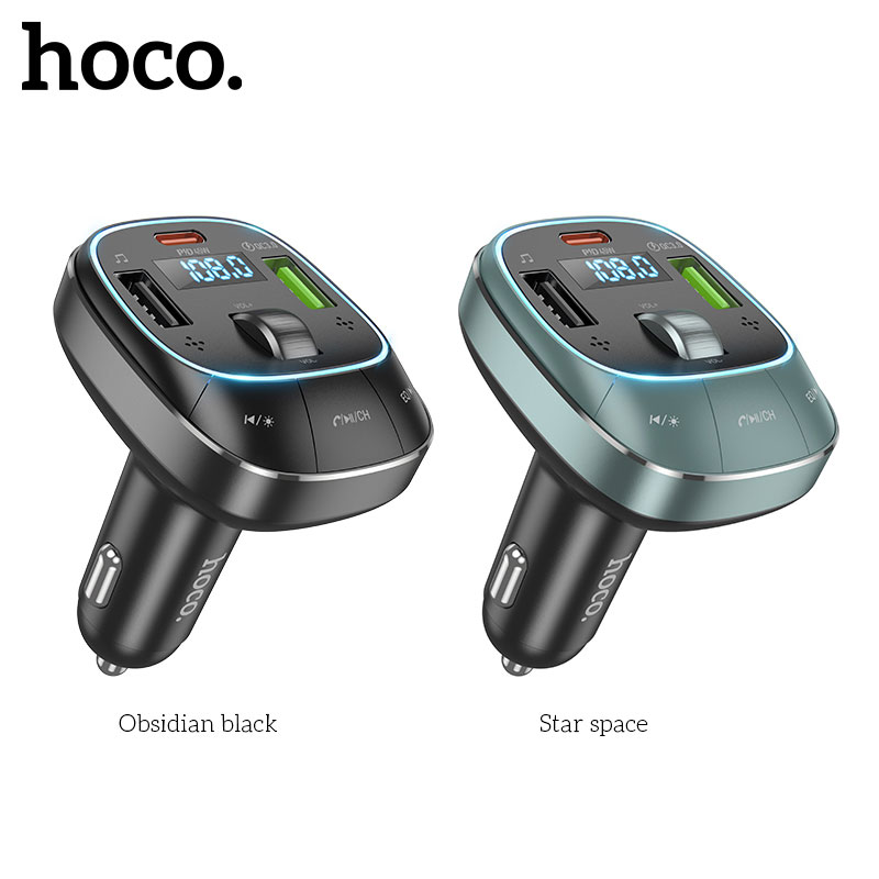 Hoco E76 - อุปกรณ์รับสัญญาณบลูทูธ FM รถยนต์ พร้อมช่องชาร์จ 48W - Image 2