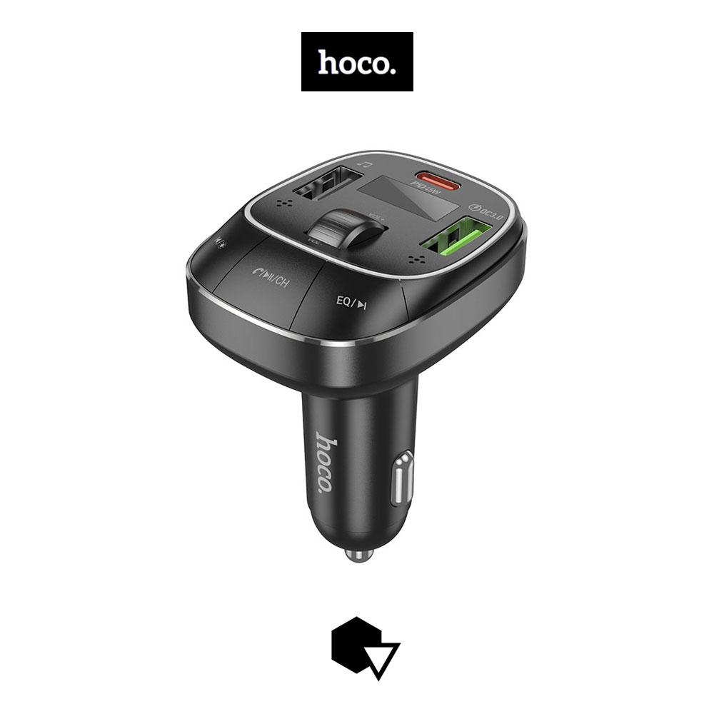 Hoco E76 - อุปกรณ์รับสัญญาณบลูทูธ FM รถยนต์ พร้อมช่องชาร์จ 48W